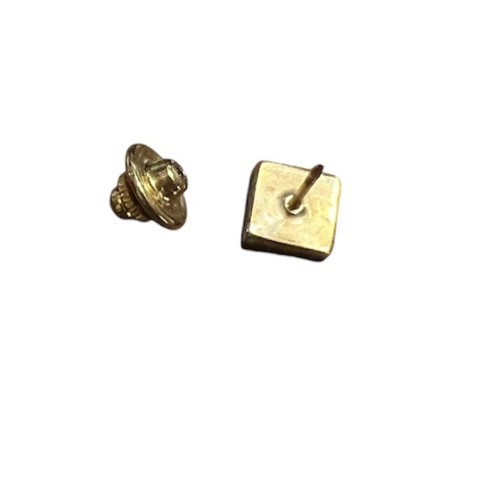 Vintage Christian Dior Gold Plated Square Tie Tack New In Box - Picture 7 of 10